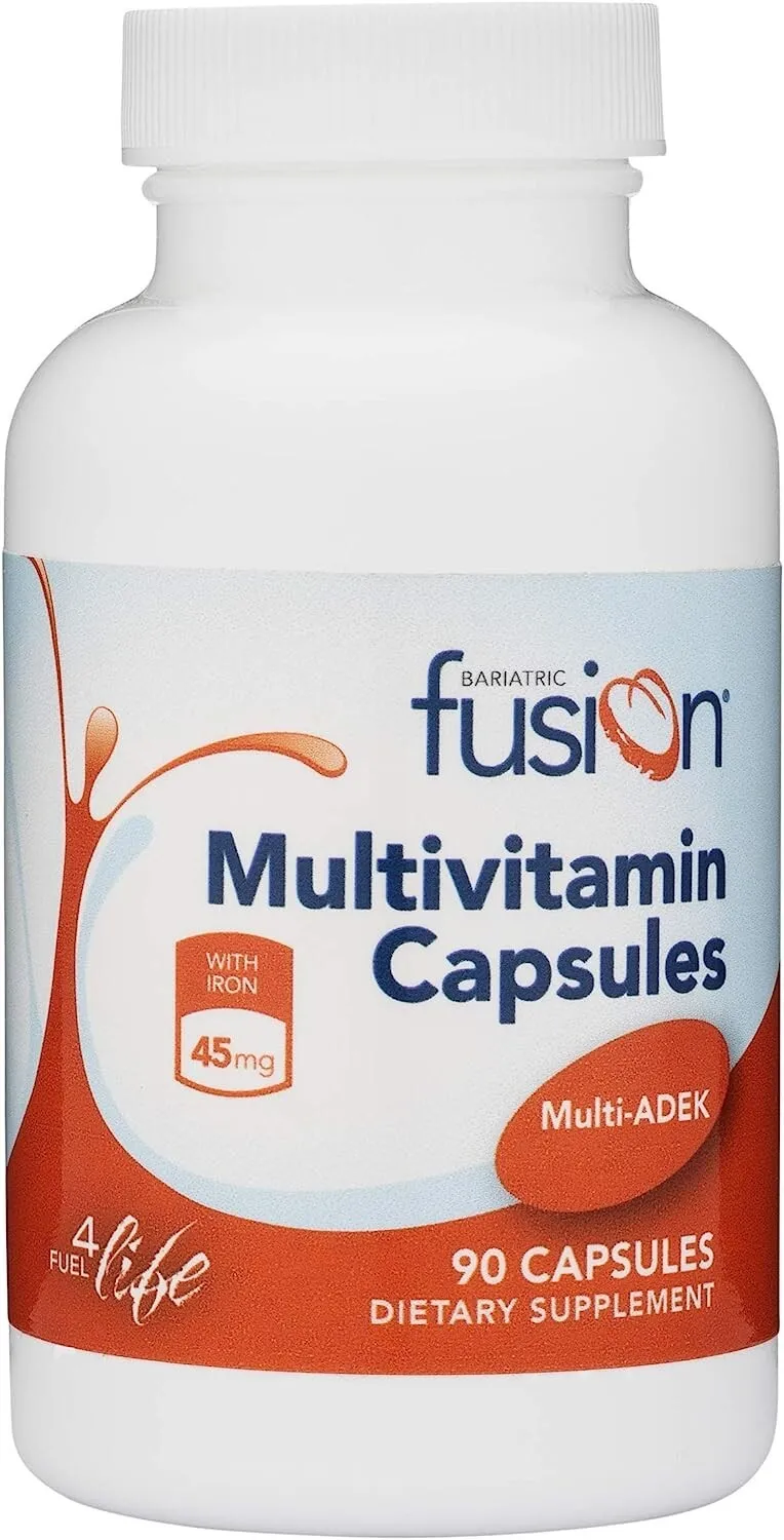 BARIATRIC FUSION ADEK Multivitamin with Iron for Adults - 90 Capsules ...