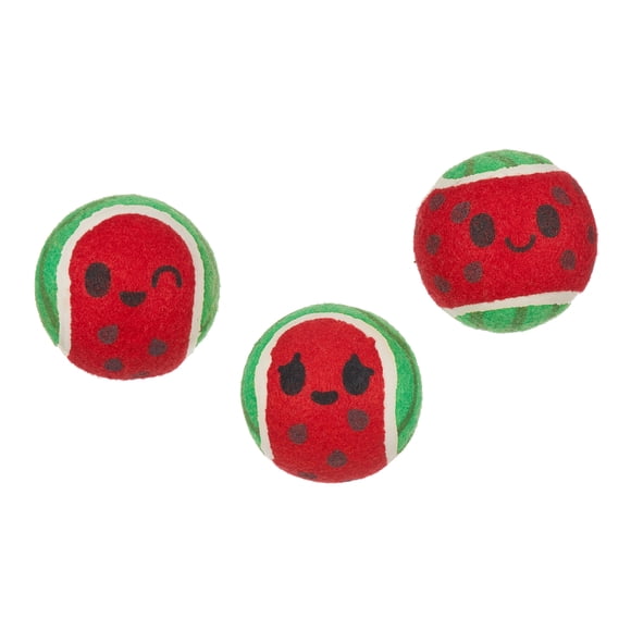 BARK Baller Melons Squeaky Tennis Ball Dog Toy Set, 3-Piece