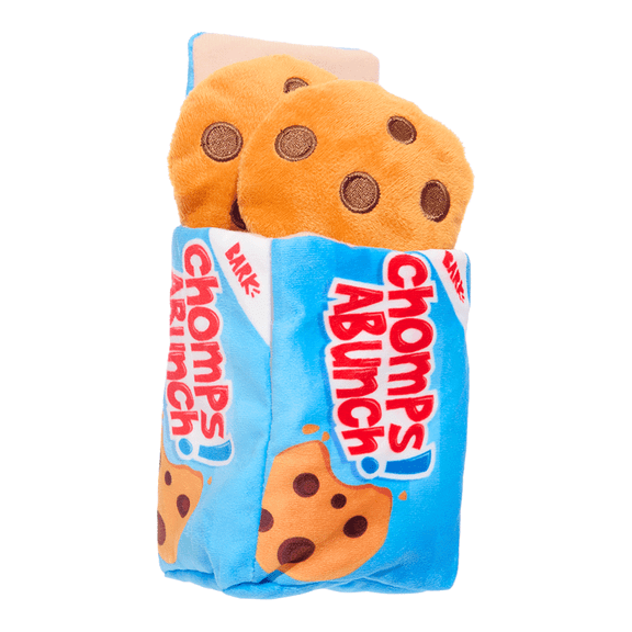 BARK Chomps Abunch Dog Toy, Plush Cookie Box with Cookies, Squeaky, XS to Small Dogs