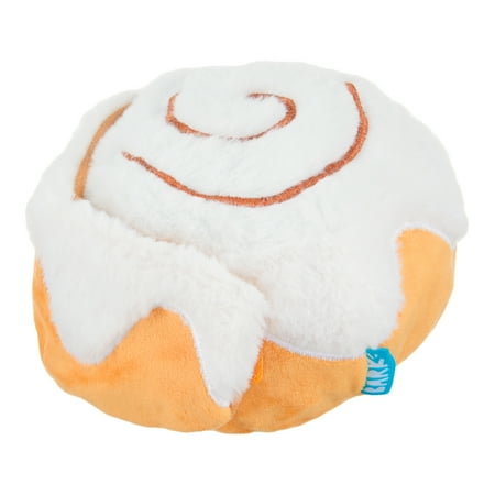 BARK Cinnamon Growl Plush Dog Toy, Barkfest in Bed, White and Yellow, Extra Small to Small Dogs