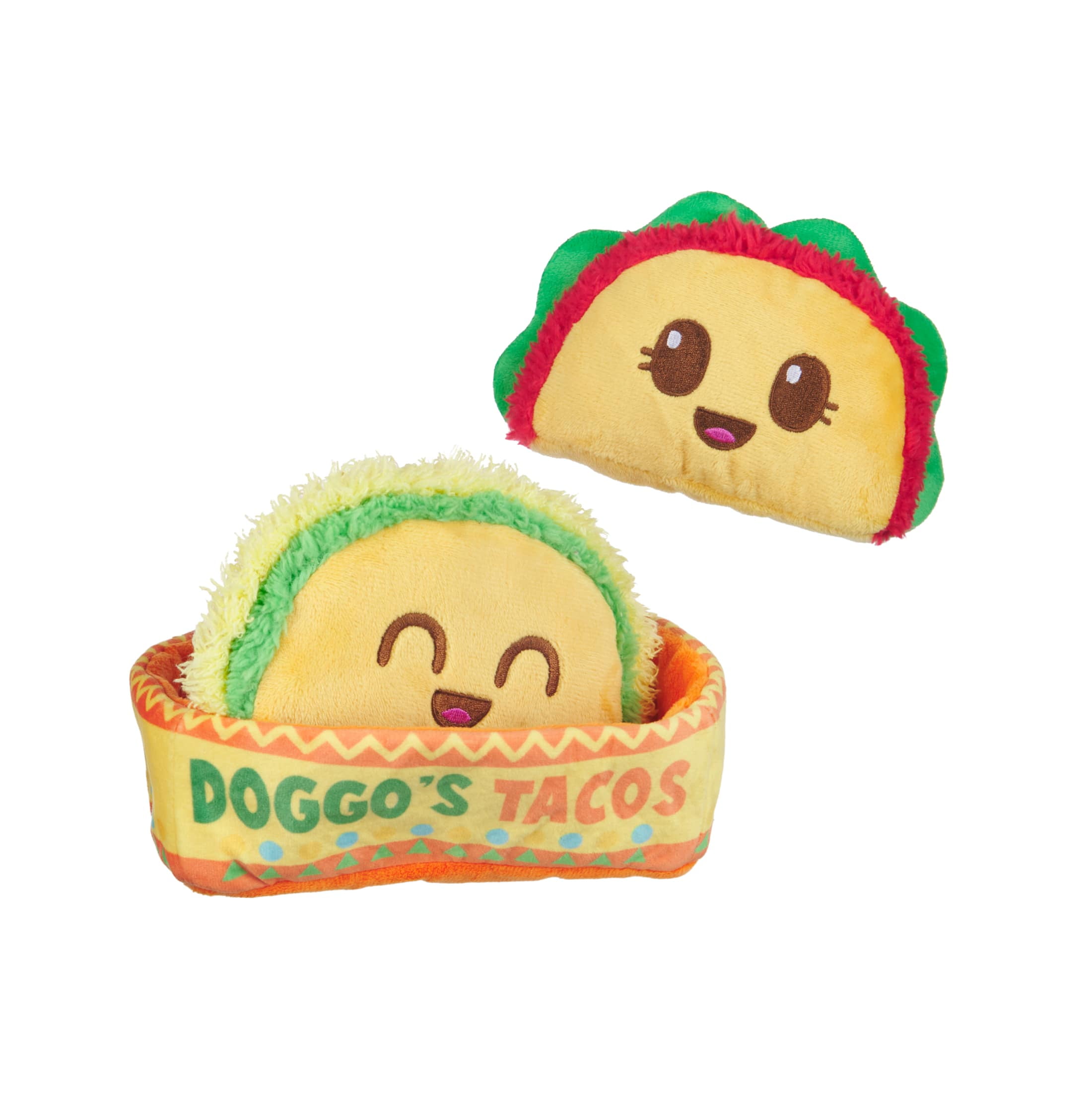 BARK Doggos Tacos Plush Multi-Part Dog Toy, Small to Medium Dogs