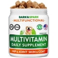 thumbnail image 1 of BARK&SPARK Multivitamin Chewable Treats for Dogs - Glucosamine Chondroitin for Joint Support + Omega for Skin & Coat + Probiotics - Multi Vitamin for Dogs Health - Dog Vitamins and Supplements, 1 of 9