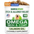 BARK&SPARK Omega 3 for YPF5 Dogs 180 Fish Oil for Dog Shedding, Skin
