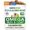 BARK&SPARK Omega 3 for YPF5 Dogs 180 Fish Oil for Dog Shedding, Skin