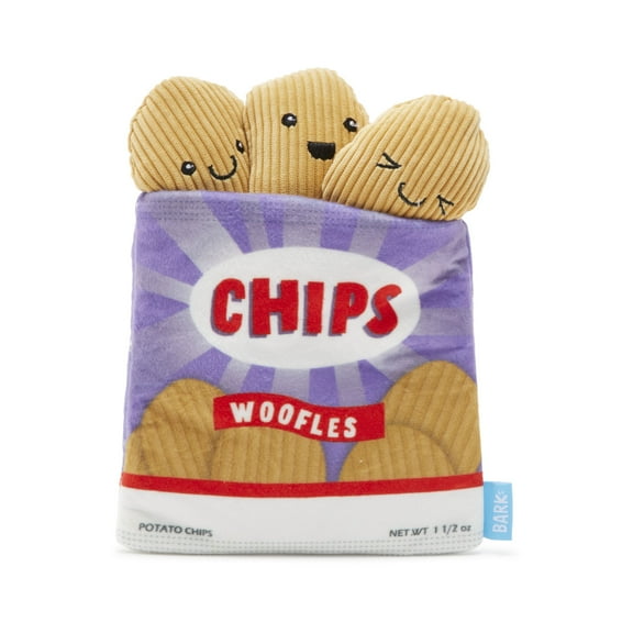 BARK Stuffed Plush Multi-Part Dog Toy - Woofles Potato Chips