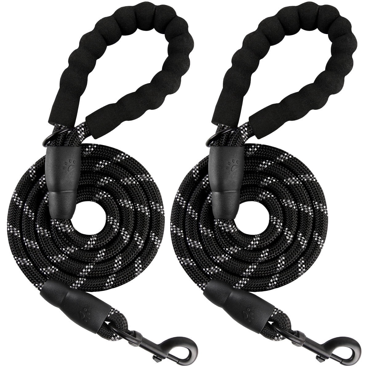 BARKBAY Dog Leashes for Large Dogs Heavy Duty Dog Leash 2 Pack 5 FT ...