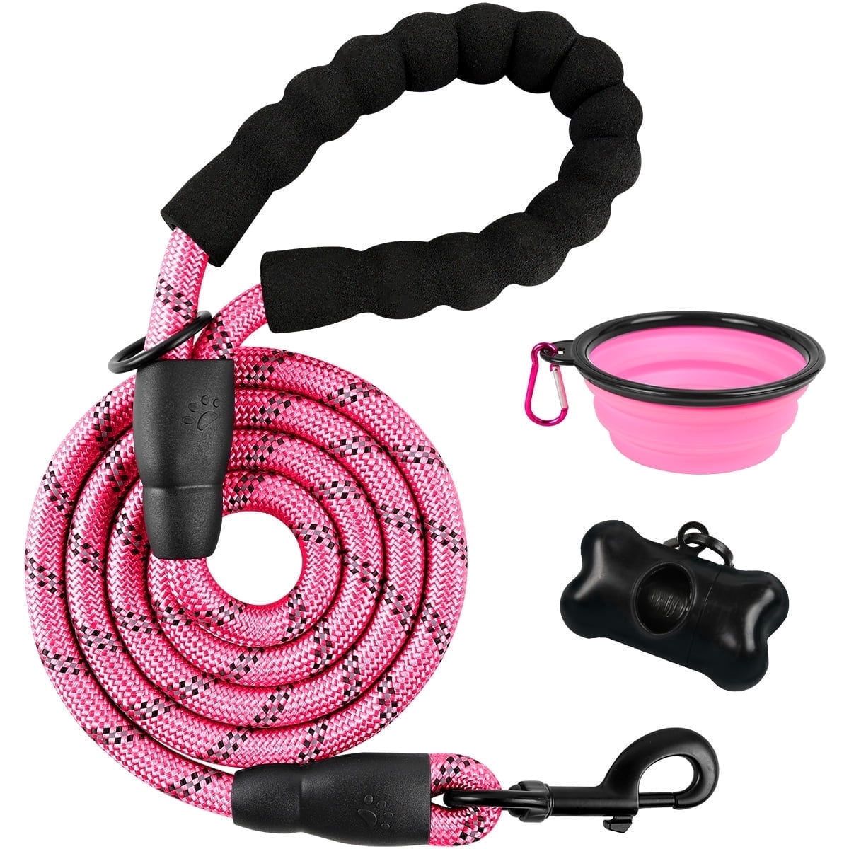 BARKBAY Dog Leash Heavy Duty, 4/5/6 FT, Pink with Padded Handle ...