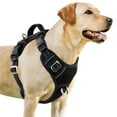 BARKBAY No Pull Dog MMF7 Harness 3 Buckles Large Step in Reflective Dog