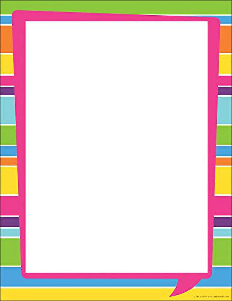 BARKER CREEK Creek Designer Computer Paper, Happy Bright Stripe, Decorative Printer Paper, 50