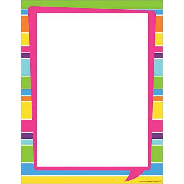 BARKER CREEK Creek Designer Computer Paper, Happy Bright Stripe