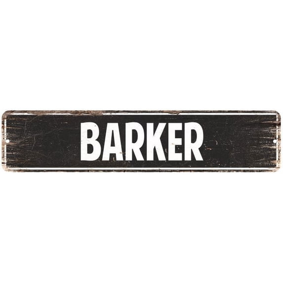 BARKER Gift Street Sign Home Decor Chic Gift 4x18 104180003097