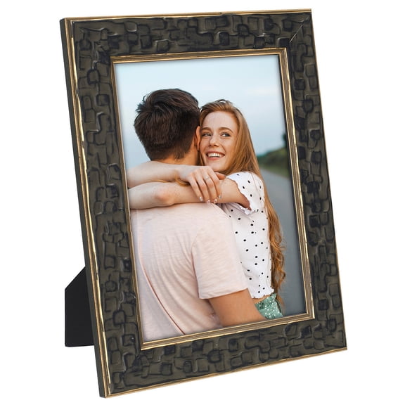 BARLOW CHARCOAL Blocks with Gold inner outer trim 5x7 frame - 5x7