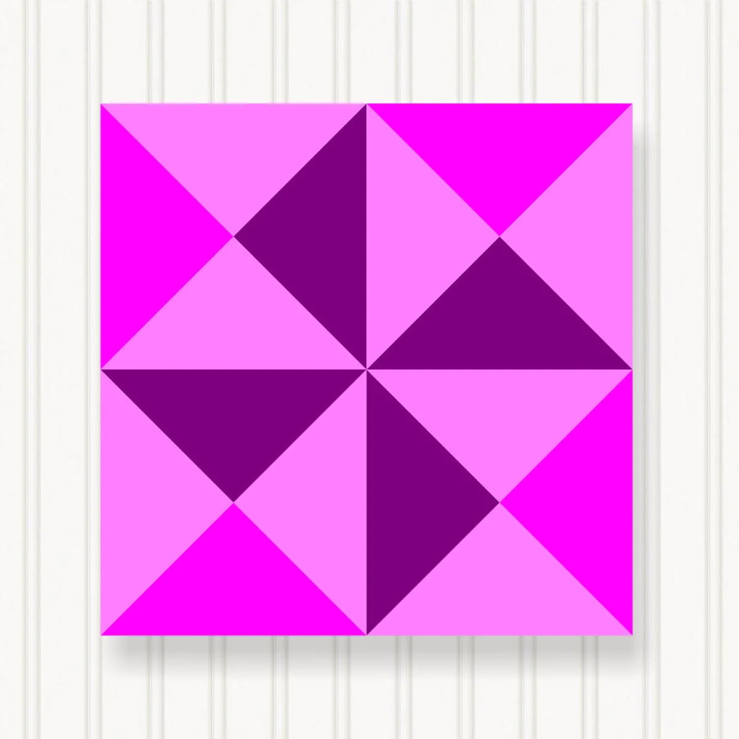 BARN QUILT Block, Beautiful Outdoor or Indoor Square, 7 Sizes, Wall Art