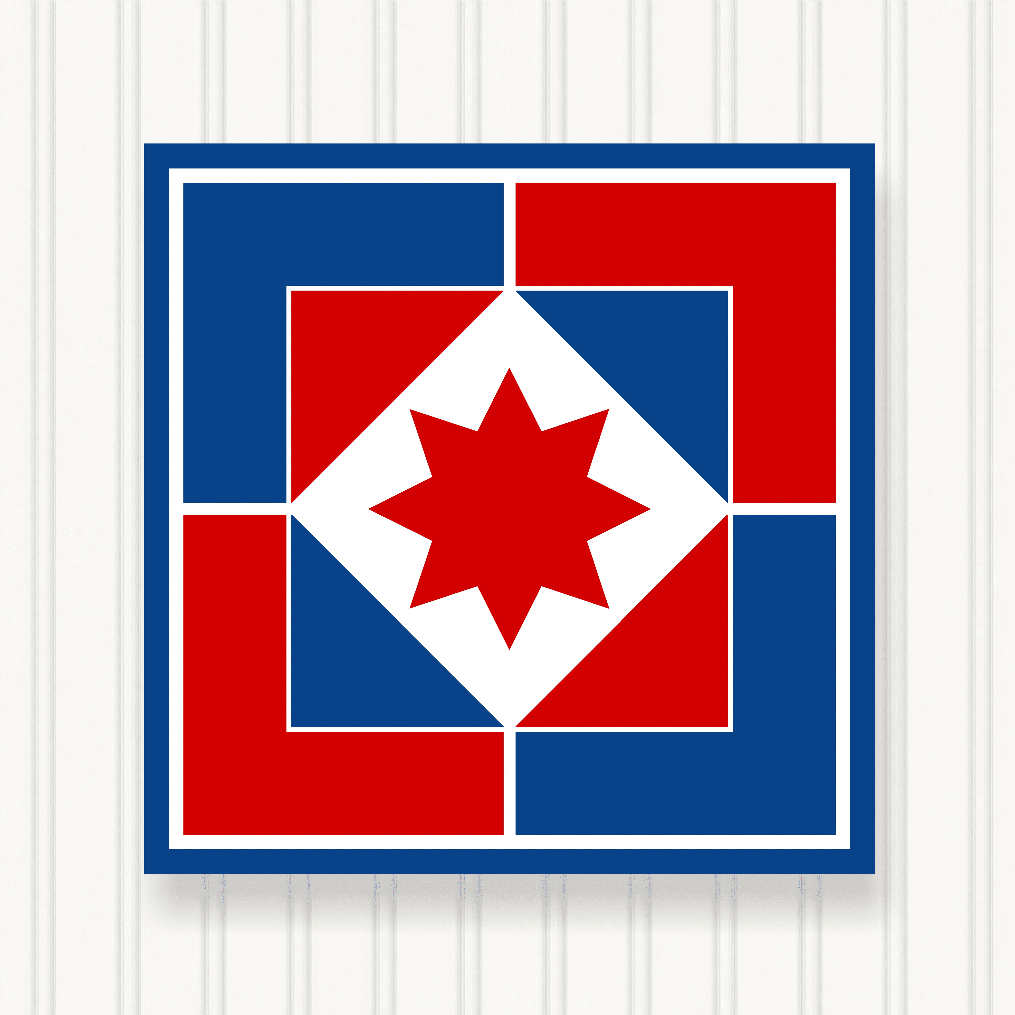 BARN QUILT Block, Beautiful Outdoor or Indoor Square, 7 Sizes, Wall Art