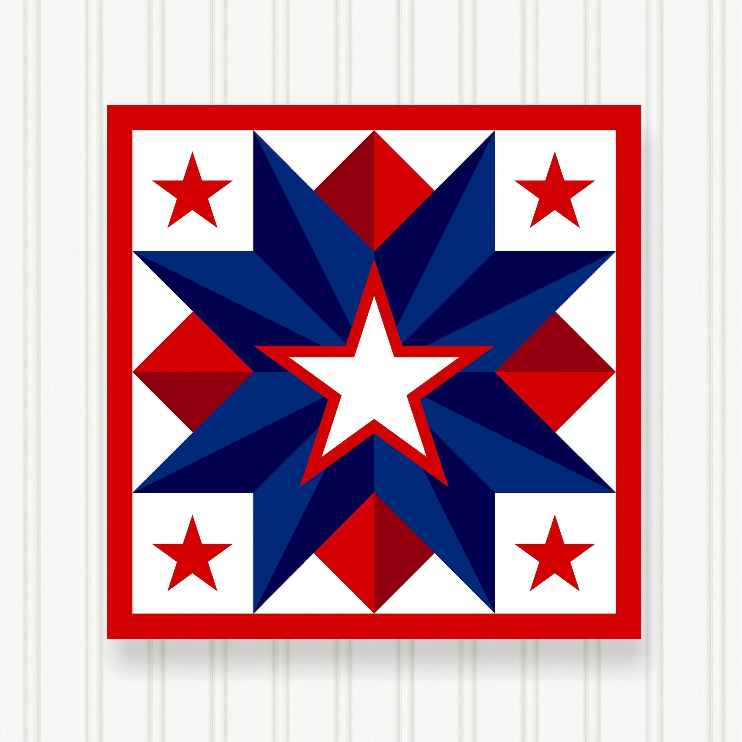 BARN QUILT Block, Beautiful Outdoor or Indoor Square, 7 Sizes, Wall Art