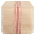 thumbnail image 1 of BARN RED MIDDLE STRIPE BURLAP TABLE RUNNER 14x72, 1 of 4