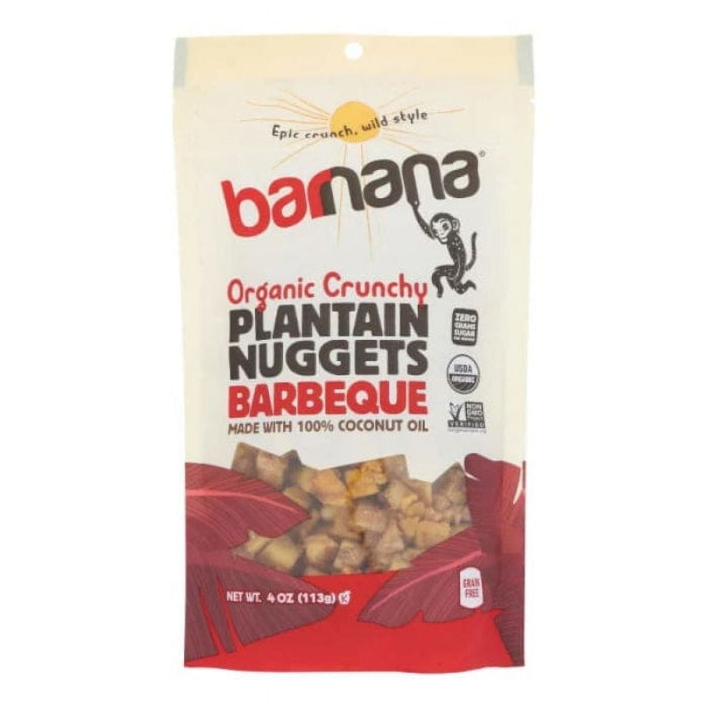 BARNANA NUGGETS PLANTAIN BBQ ORG 4 OZ Pack of 6