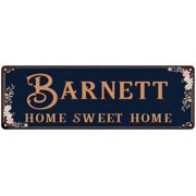 BARNETT Home Sweet Home Victorian Look 8x24 Metal Sign 108240046683