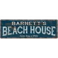 thumbnail image 1 of BARNETT'S Beach House Blue Rustic Cabin Home Decor 8x24 Metal 108240026300, 1 of 1