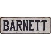 BARNETT Vintage Look Rustic Chic Metal Sign 8x24 108240036683
