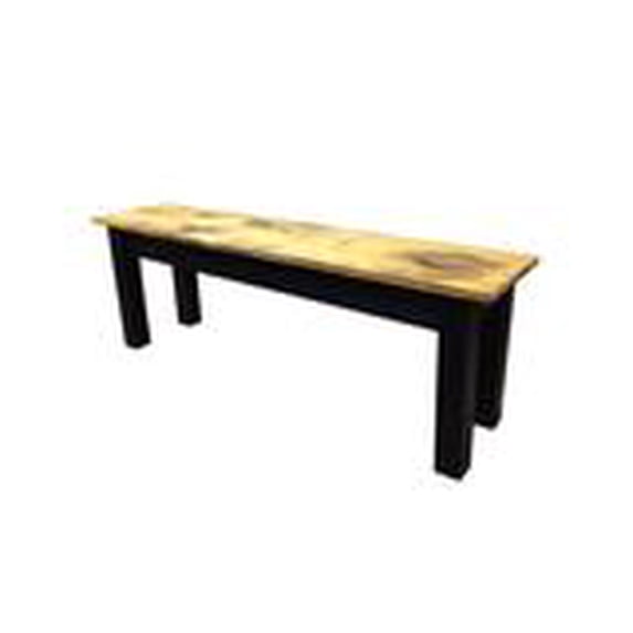 BARNWOOD & BLACK BENCH-48