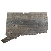 BARNWOODUSA Connecticut Rustic Farmhouse Wood State Sign Wall Home D cor CT Themed Gift for Natural Weathered Gray Reclaimed and Recycled Wood