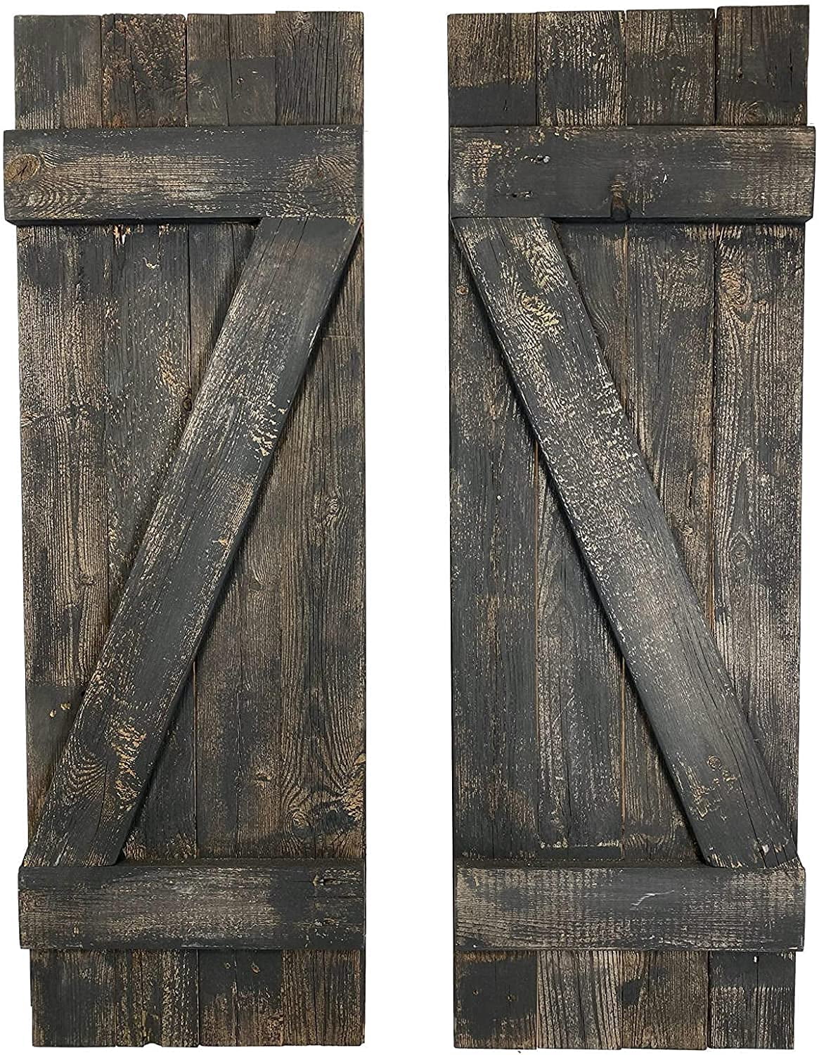 Interior Rustic Shutters BARNWOODUSA Decorative Shutters Set of 2 Rustic Farmhouse Window ...
