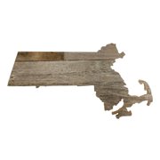 BARNWOODUSA Massachusetts Rustic Farmhouse Wood State Sign Wall Home D cor MA Themed Gift for Natural Weathered Gray Reclaimed and Recycled Wood