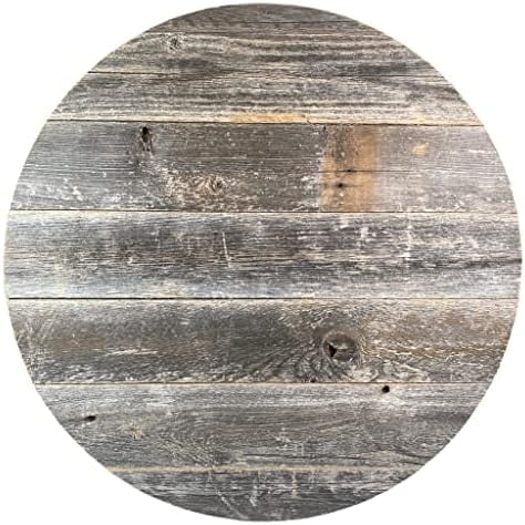 BARNWOODUSA Rustic Farmhouse Wood Round Sign Wall Hanging Decorations Plaque Natural Weathered Gray Made from Upcycled Wood 24"