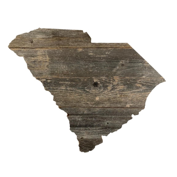 BARNWOODUSA South Carolina Rustic Farmhouse Wood State Sign Wall Home Dcor SC Themed Gift for Natural Weathered Gray Reclaimed and Recycled Wood