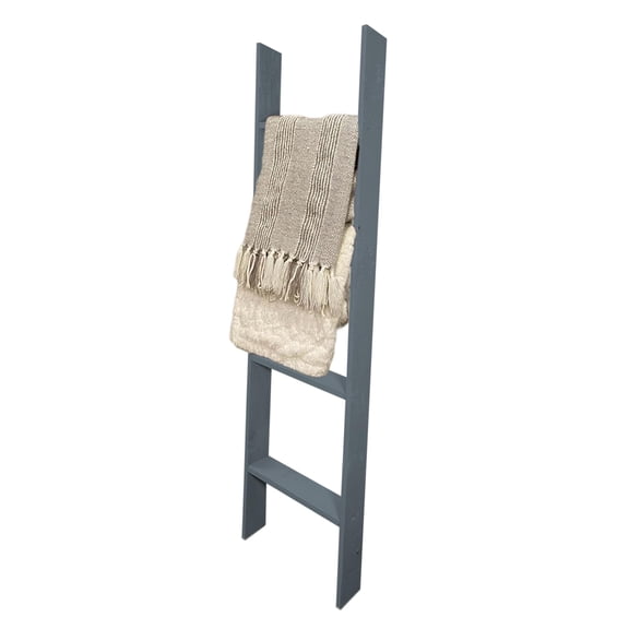BARNWOODUSA Throw Blanket Ladder  Fully Assembled Reclaimed Wood  Rustic Decorative Ladder for Towels, Quilts, & More  Perfect Farmhouse Decor for Bathroom, Porch, or Living Room,4ft.