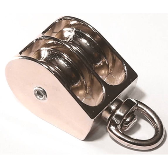 Baron 0178ZD-1-1-2 Double Swivel Rope Pulley Zinc - 1. 5 inch