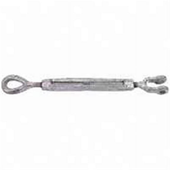 BARON 18-1/2X6 Turnbuckle 2200 lb Weight Capacity Jaw Fitting A Eye Fitting B Galvanized Steel
