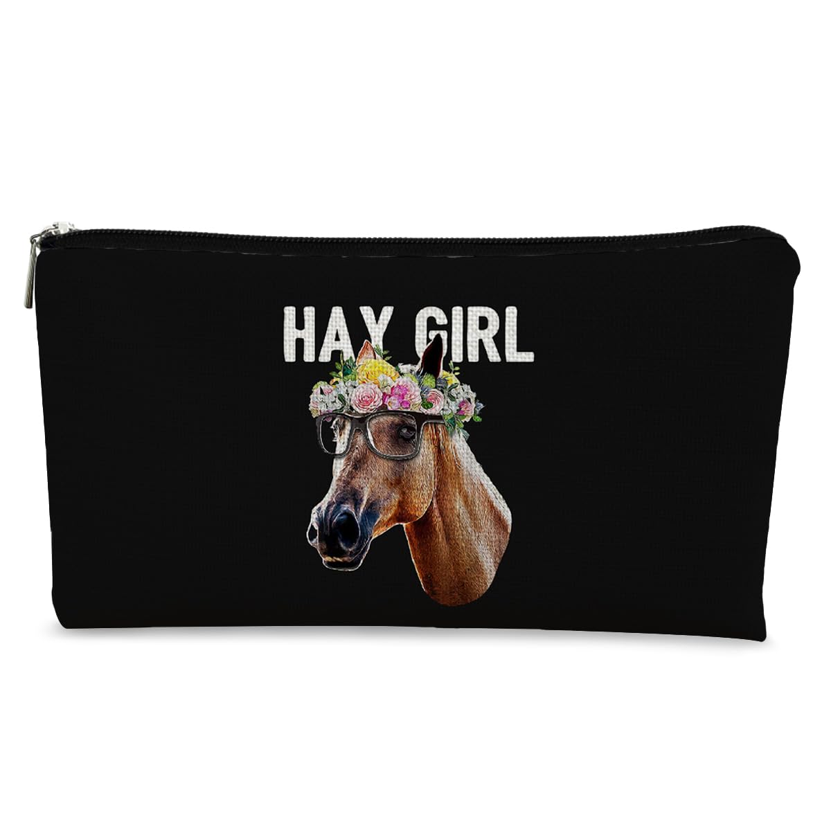 BARPERY Horse Makeup Bag,Horse DNF2 Girl Gifts，Hay Girl Black Western ...