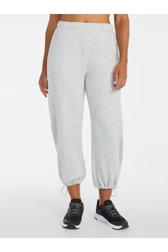 Women's and Women's Plus Fleece Barrel Leg Pants, Sizes XS-4X