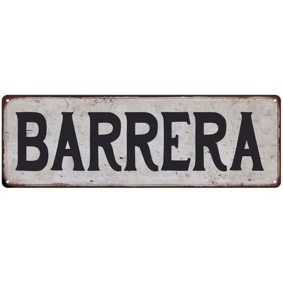 BARRERA Vintage Look Rustic Chic Metal Sign 6x18 106180036776