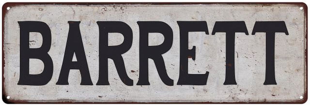 BARRETT Vintage Look Rustic Chic Metal Sign 8x24 108240036679 - Walmart.com