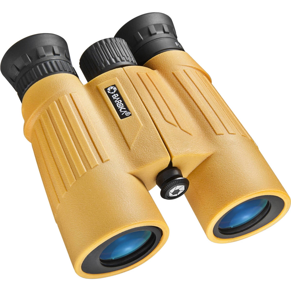 BARSKA 10x30 WP Floatmaster Binoculars (Blue Lens, Yellow) (AB11092)