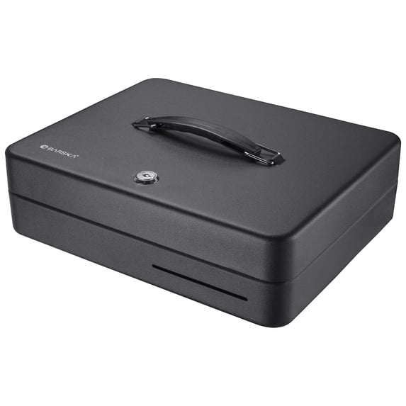 BARSKA 12 inch Standard Fold Out Cash Box with Key Lock CB13052