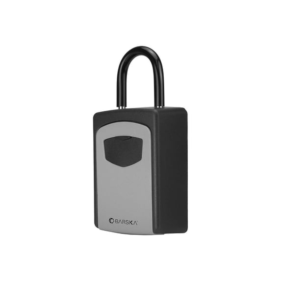 Barska Portable Lock Box for House Key |Combination Lock with Door Hanger & Wall Mount for Realtor, House Keys, Outdoor, Hidden Key Storage