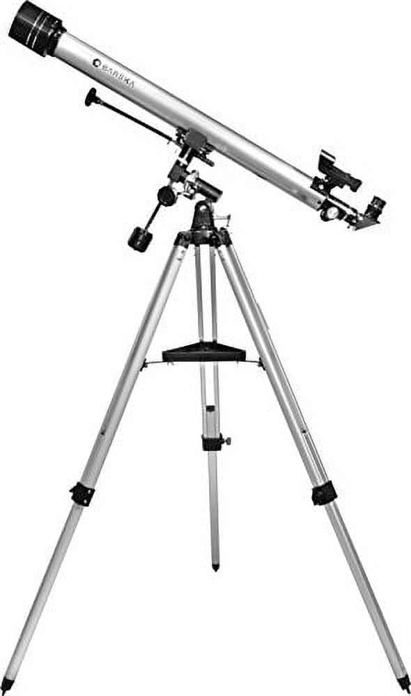 Silver Aluminum Refractor Telescope with Equatorial Mount