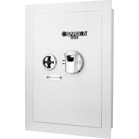 BARSKA White Biometric Wall Safe AX13030