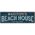 thumbnail image 1 of BARTON'S Beach House Blue Rustic Cabin Home Decor 6x18 Metal 106180026447, 1 of 1