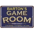 thumbnail image 1 of BARTON'S Blue Game Room Sign Metal Wall Decor 8x12 208120002027, 1 of 1