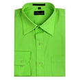 thumbnail image 1 of BAS-APPLE-145-32 - Men's Basilio Convertible Cuff Solid Dress Shirt - Many Colors Available, 1 of 2