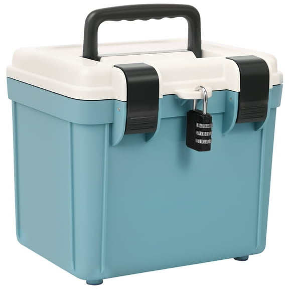 BASCET Combination Safe Box Large Capacity Document Safe Box with Combination Lock Portable Locking Organizer for Home Office Traveling