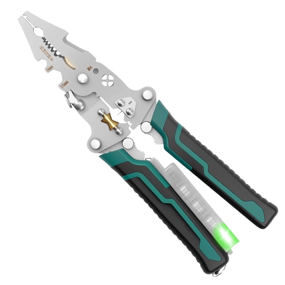 BASCET Multifunctional Electrical Wire Stripper High Precision Folding Wire Crimping Tool for Electrical Installation and Maintenance