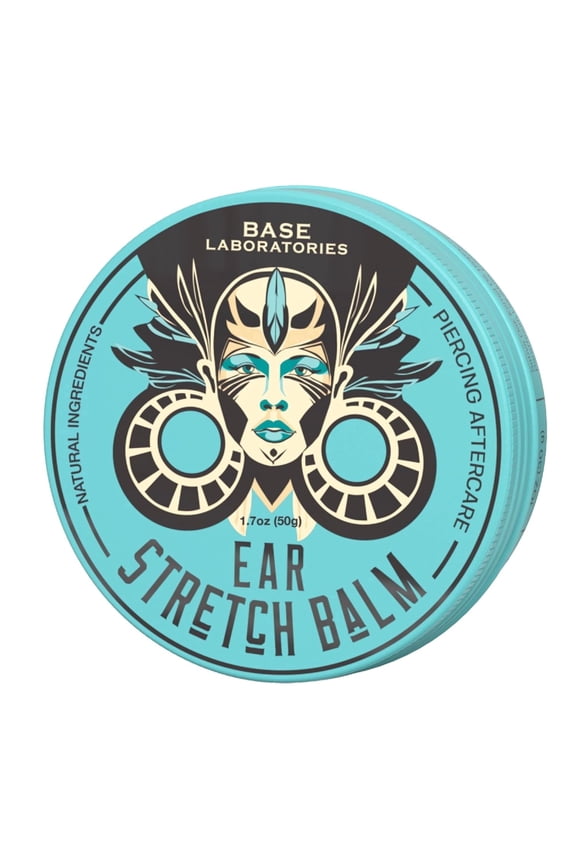 Ear Stretching Balm for Ear Gauges & Earlobe Stretching, Shea Butter & Eucalyptus Oil Formula, 1.7 oz