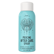 Base Laboratories Piercing Aftercare Spray, Saline Piercing Cleaner for Ear, Nose, Belly Button & Body Piercings, Fine Mist Saline Solution, Unscented, 4 fl oz