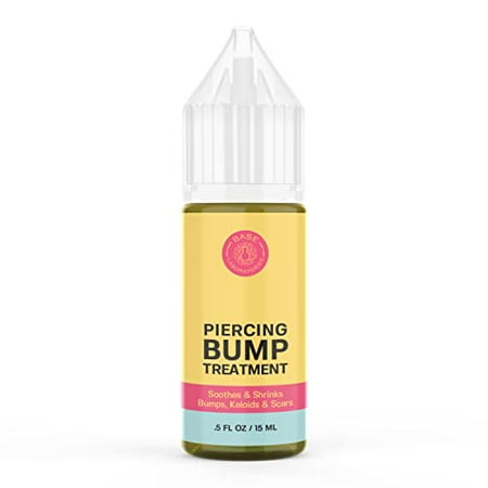 BASE LABORATORIES Piercing Bump Solution & Keloid Bump Removal Soothing Piercing Aftercare for Piercing Bumps & Keloid Scar Remova 0.5 oz